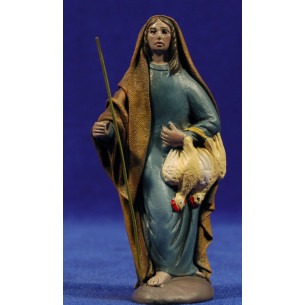 Shepherd chicken 12 cm clay and clothes Figuralia