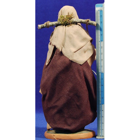 Donna mora con secchi 20 cm stoffe e terracotta