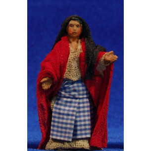 Woman 6 cm clay and clothes