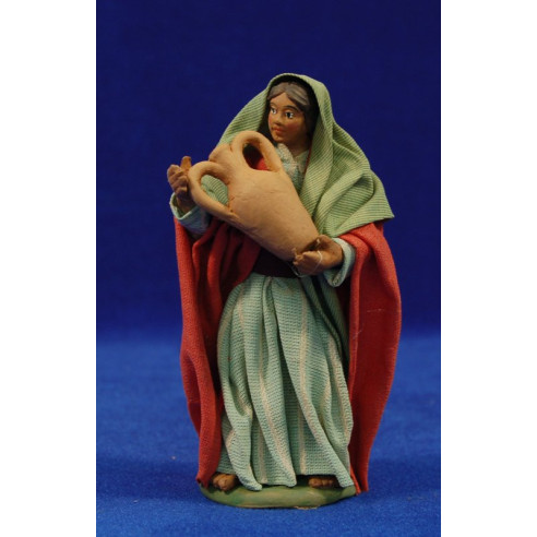 Pastora con ánfora 12 cm ropa y barro