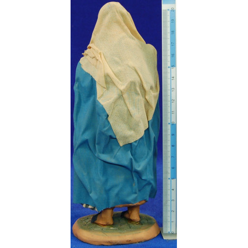 Pastora con anfora M2 20 cm stoffe e terracotta