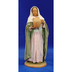 Pastora con ánfora 20 cm ropa y barro