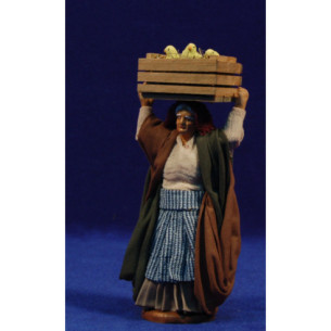 Woman with chicks 13 cm clay and clothes