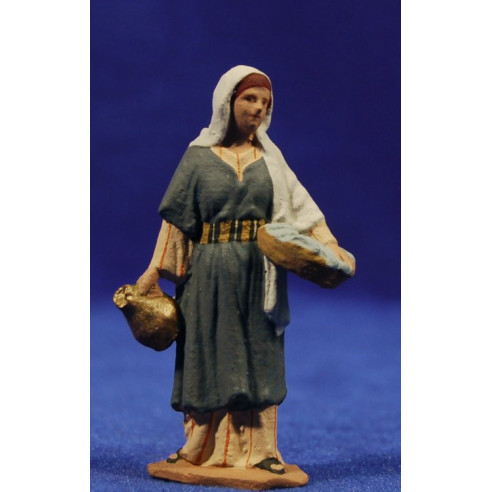 Pastora con brocca e vassoio 7 cm pasta ceramica Hermanos Cerrada