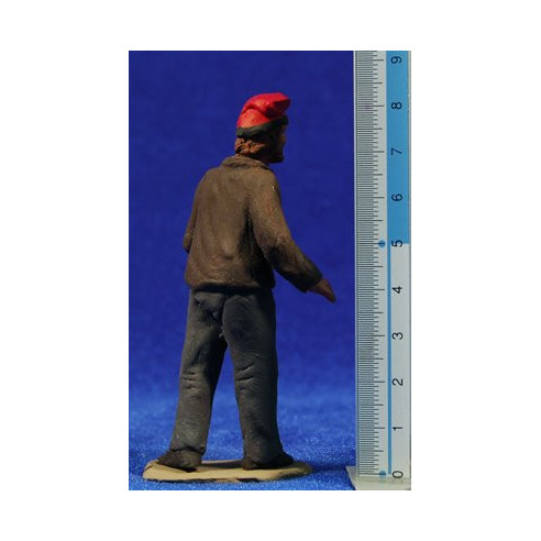 Nacimiento catalán de pie 8 cm barro pintado Delgado