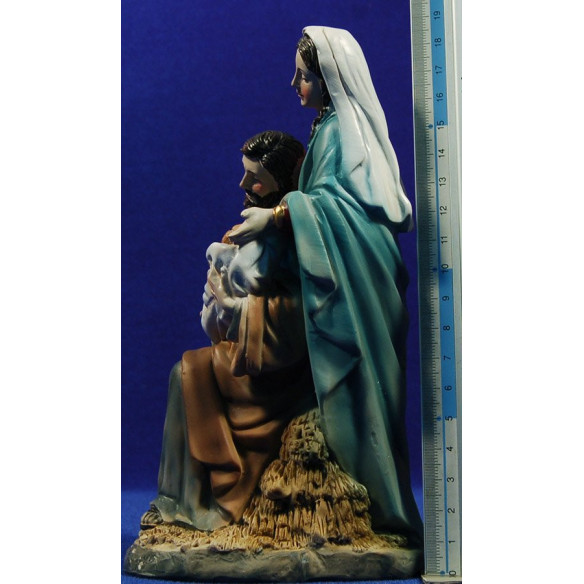 Nativity alone virgin on foot 18 cm resin