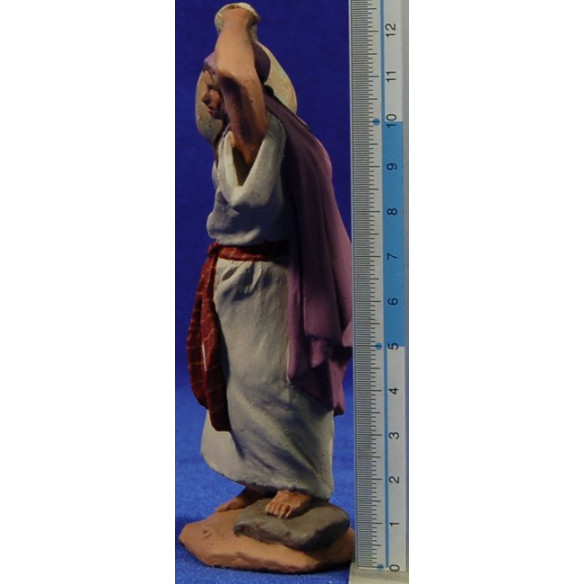 Pastora con jarra 12 cm pasta cerámica Hermanos Cerrada