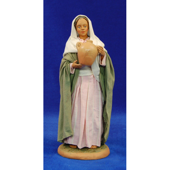 Pastora con ánfora 20 cm ropa y barro