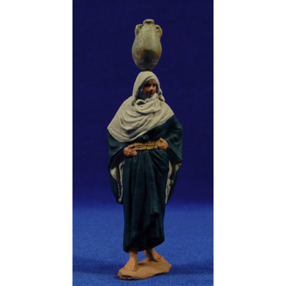 Pastora aguadora jarra en la cabeza 12 cm pasta cerámica Hermanos Cerrada