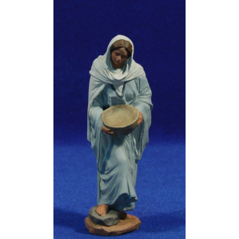 Pastora amb safata 12 cm pasta ceràmica Hermanos Cerrada
