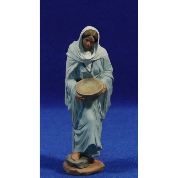Pastora amb safata 12 cm pasta ceràmica Hermanos Cerrada