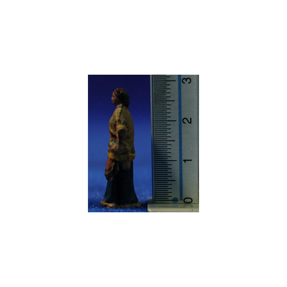 Pastora con bambino populare 3 cm pasta ceramica Hermanos Cerrada