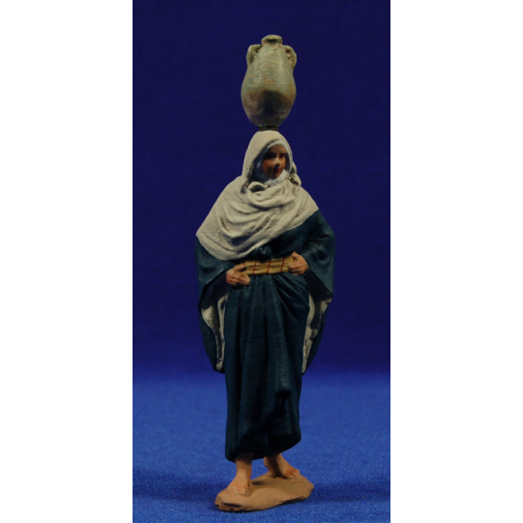 Pastora aguadora jarra en la cabeza 12 cm pasta cerámica Hermanos Cerrada