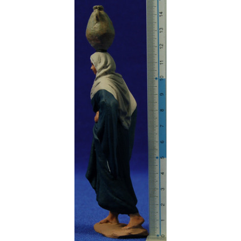 Pastora aguadora jarra en la cabeza 12 cm pasta cerámica Hermanos Cerrada
