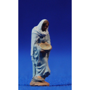 Shepherd woman with bowl 3 cm ceramic paste Hermanos Cerrada