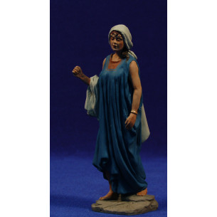 Pastora con vara 16 cm pasta cerámica Hermanos Cerrada