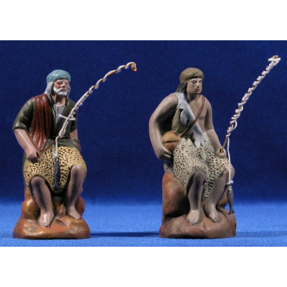 Pescatore 12 cm terracotta dipinte Figuralia