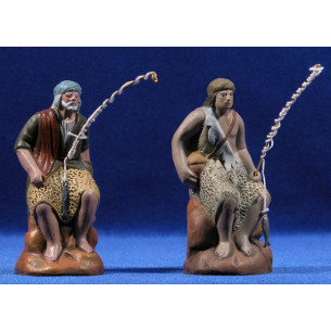 Pescador 12 cm barro pintado Figuralia