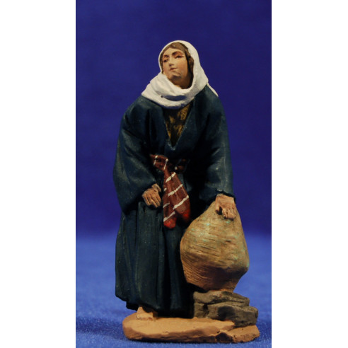 Shepherd woman with jar 9 cm ceramic paste Hermanos Cerrada