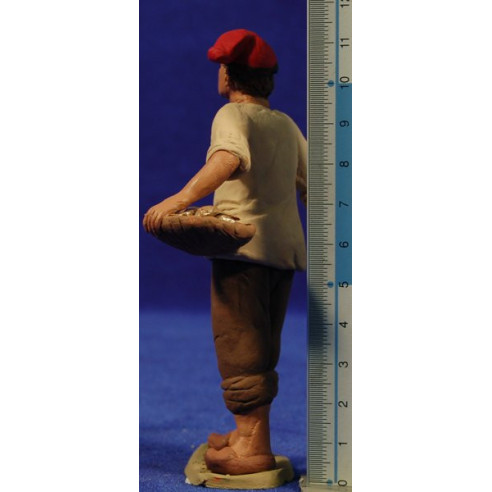 Pescador català amb safata al cap 12 cm fang pintat Delgado