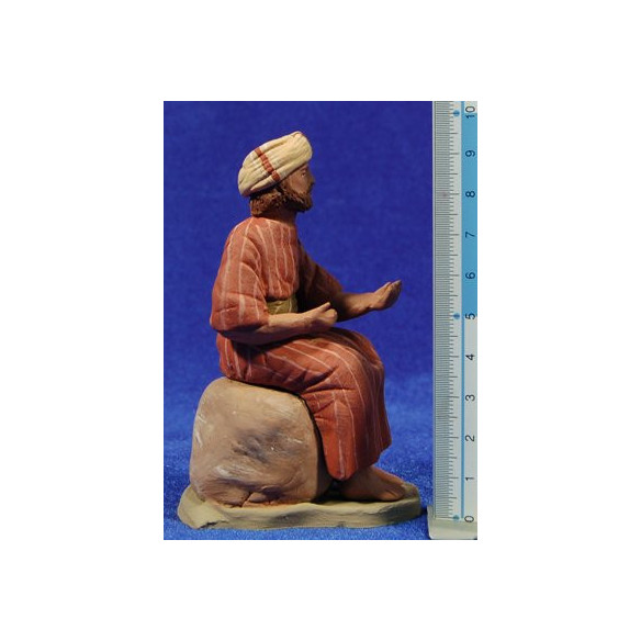 Fisherman 12 cm clay painted Delgado