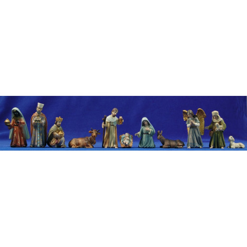 Natività con i re magi e pastore M3 11 cm resina