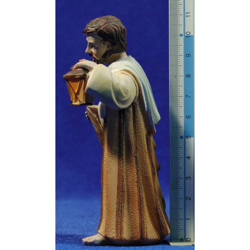 Nacimiento con reyes y pastor M3 11 cm resina