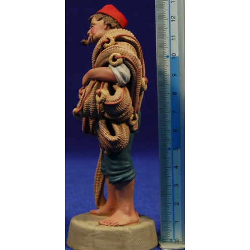 Pastor pescador català 13 cm fang pintat Grasso-Pruna