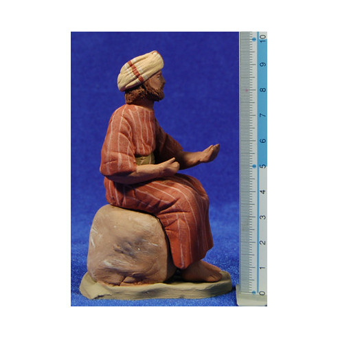 Pescador hebreo 12 cm barro pintado Delgado