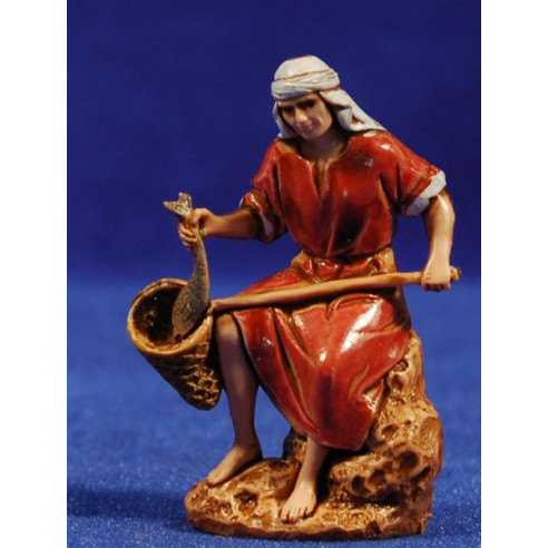 Pescador sentado 6,5 cm plástico Moranduzzo - Landi estilo ebraico