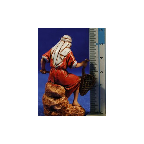 Pescador sentado 6,5 cm plástico Moranduzzo - Landi estilo ebraico