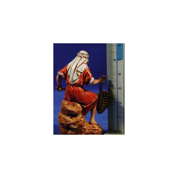 Pescador sentado 6,5 cm plástico Moranduzzo - Landi estilo ebraico