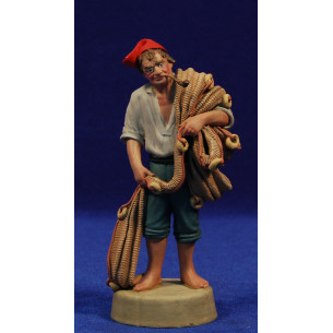 Shepherd fisherman catalan 13 cm clay painted Grasso-Pruna