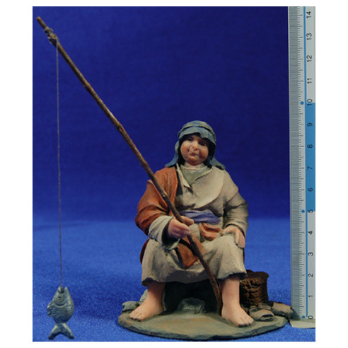 Pescador 14 cm resina Montserrat Ribes