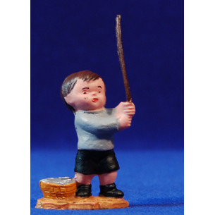 Pescador con caña 5 cm plástico moderno Belenes Puig