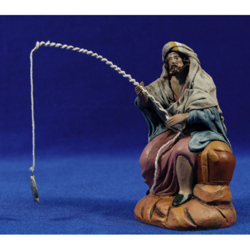 Pescador 12 cm ropa y barro Figuralia