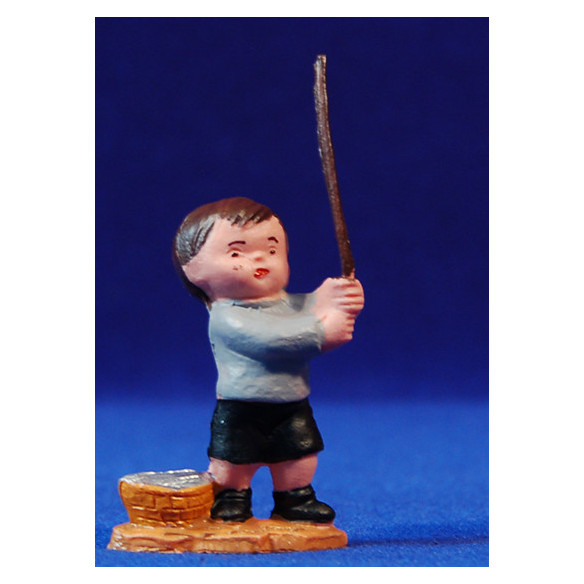 Pescador con caña 5 cm plástico moderno Belenes Puig