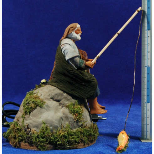 Pescador movimiento 12 cm ropa y barro