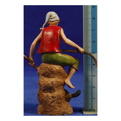 Fisherman seating 10 cm plastic Moranduzzo - Landi 700 style