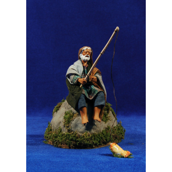 Pescador movimiento 12 cm ropa y barro
