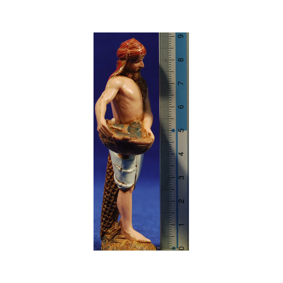 Fisherman standing 10 cm plastic Moranduzzo - Landi 700 ebraic