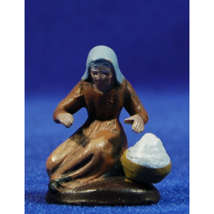 Pastora lavandera 5 cm barro pintado Figuralia