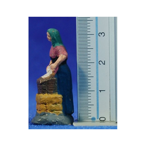 Pastora lavandera 3 cm barro pintado