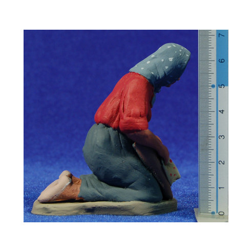 Pastora lavandera catalana 12 cm barro pintado Delgado