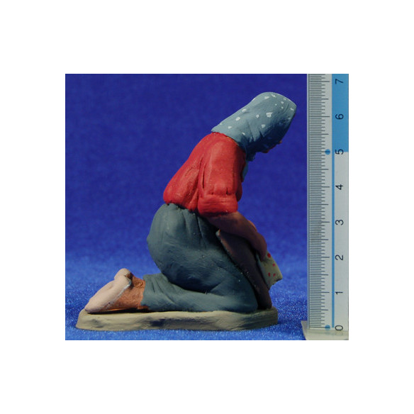 Pastora lavandera catalana 12 cm barro pintado Delgado