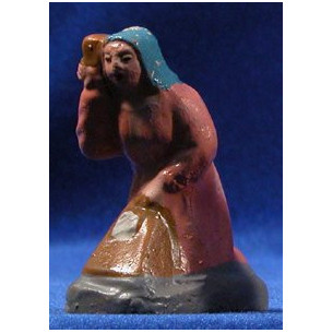Pastora lavandaia m1 7 cm terracotta dipinte