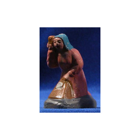 Pastora lavandaia m1 7 cm terracotta dipinte