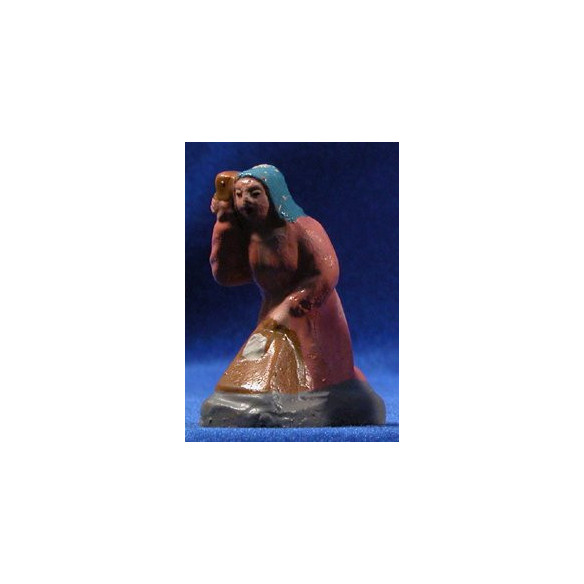 Pastora lavandaia m1 7 cm terracotta dipinte