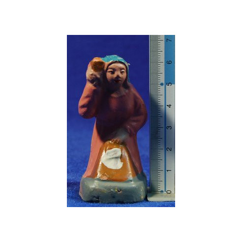 Pastora lavandaia m1 7 cm terracotta dipinte