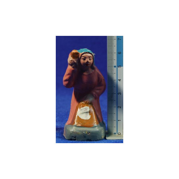 Pastora lavandaia m1 7 cm terracotta dipinte